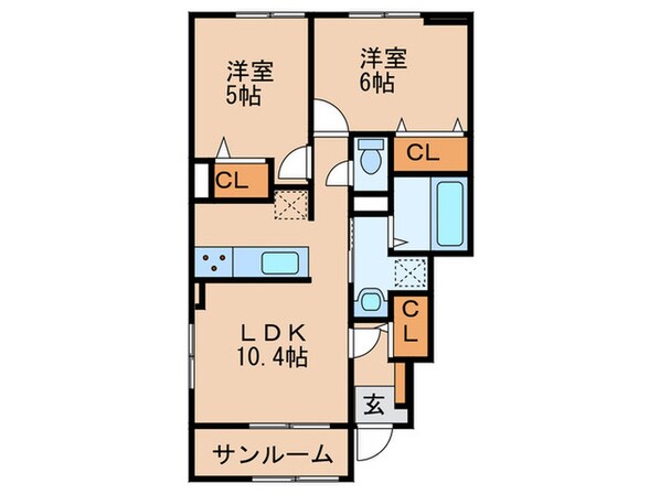 PARKSIDE COURTⅡの物件間取画像